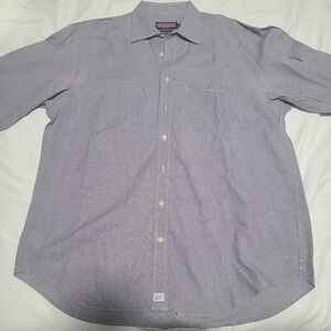 Vineyard Vines Men's Classic Blue Pattern Dress Shirt XL